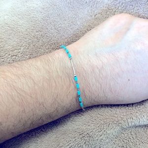 Turquoise Liquid Silver Bracelet